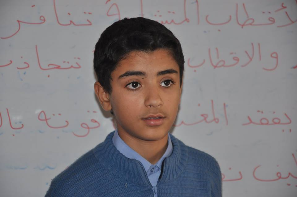 15-year old student Mohammed Abu Kabrara, from Al-Zawiya, makes robots at school. Tuesday, May 06, 2015. Photos: Social Media