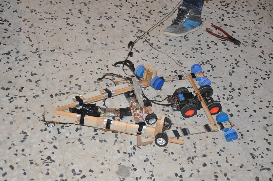 15-year old student Mohammed Abu Kabrara, from Al-Zawiya, makes robots at school. Tuesday, May 06, 2015. Photos: Social Media