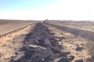 Ghadames Municipality: Work is underway at vital Rd Nalut- Sinawin