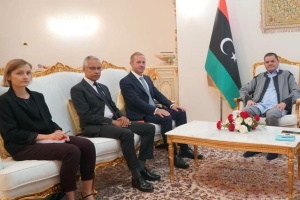 Libyan PM renews to French envoy his government's stance on need for holding elections