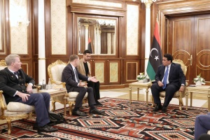 Menfi discusses with German envoy pushing political process to hold elections