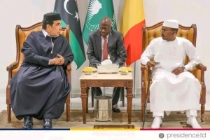 Menfi arrives in Chad and holds talks with President Deby