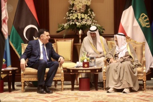 Libya’s Al-Sirraj and Kuwaiti Prince discuss rebuilding projects