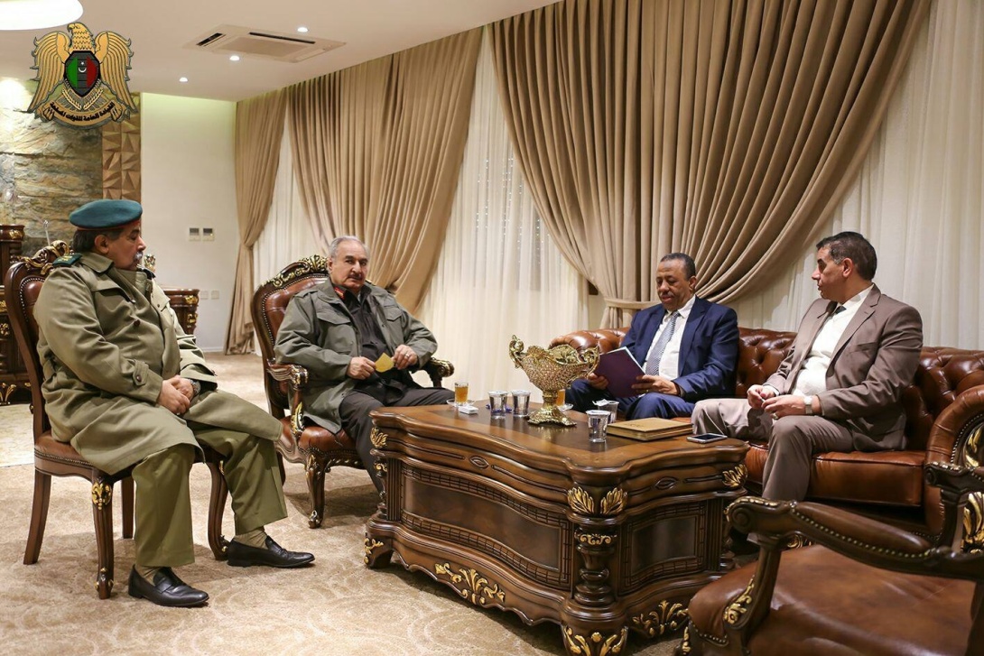 Abdullah Al-Thanni visits Khalifa Haftar's self-styled military command in Rajma