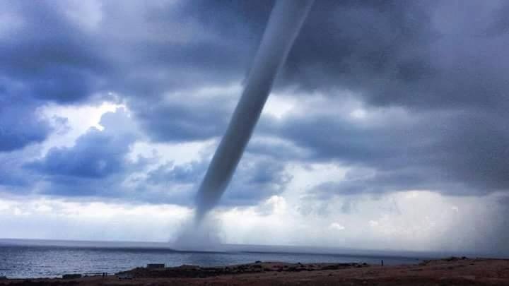Misrata residents woke up Friday with an unexpected rainy weather at the peak of summer season while waterspouts spotted off the coast 